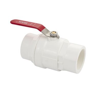 1478 MAK - Кран шаровый 2", м/м, ручка, полипропиленовый, из АБС пластика