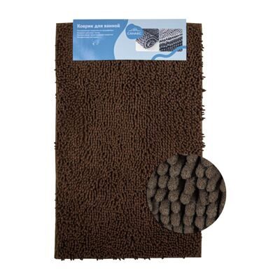 00411 САНАКС - Коврик в ванную Moss одинарный коричневый 50 х 80 см , 100% хлопок , ворс 20 мм